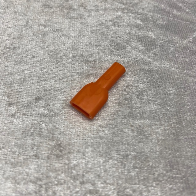 Farbige Gummiabdeckung für Flachsteckhülsen 6,3mm orange